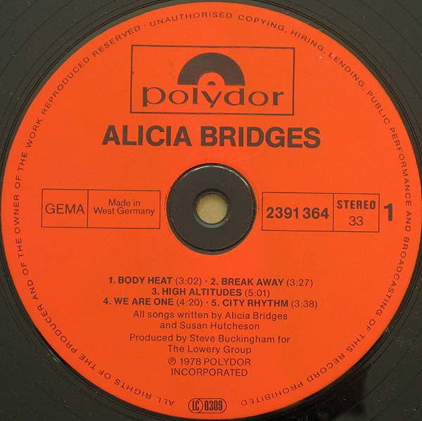 Alicia Bridges : Alicia Bridges (LP, Album)