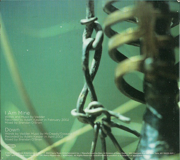 Pearl Jam : I Am Mine (CD, Single, Dig)