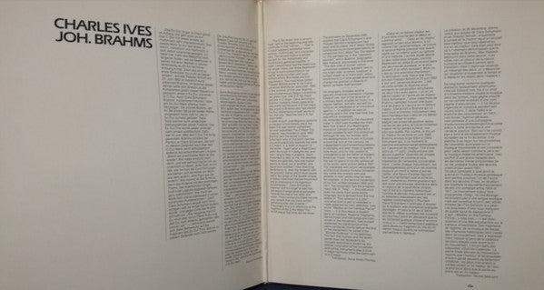 Charles Ives, Johannes Brahms, Grüneburg Trio : Trio Für Klavier, Violine Und Violoncello Nr. 2, C-dur Op. 87 (LP)