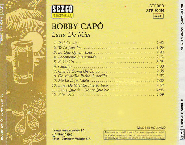 Bobby Capó : Luna De Miel En Puerto Rico (CD, Album)