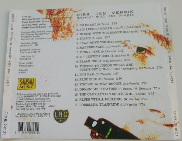 Dirk Jan Vennik : Messin' With The Boogie (CD, Album, RE)