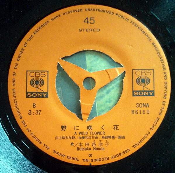 Rutsuko Honda : 風がはこぶもの = Voice In The Wind (7")