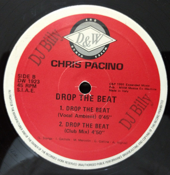 Chris Pacino : Drop The Beat (12", Single)