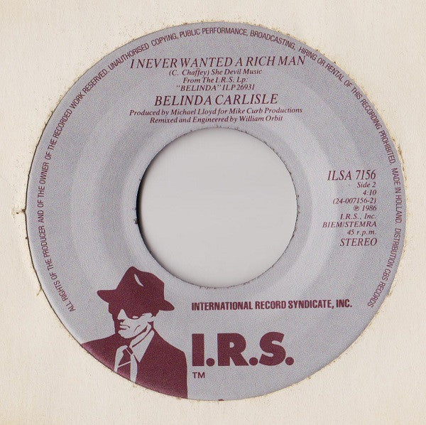 Belinda Carlisle : Mad About You (7", Single)