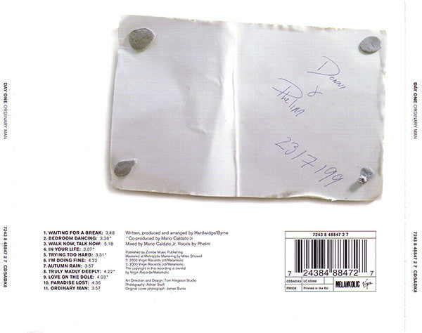 Day One : Ordinary Man (CD, Album, Ltd, Sli)