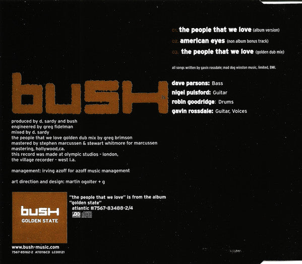 Bush : The People That We Love (CD, Single)
