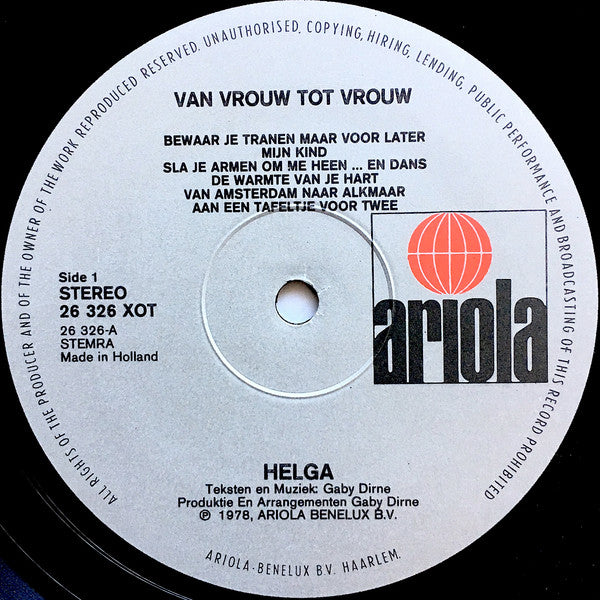 Helga (3) : Van Vrouw Tot Vrouw (LP, Album)