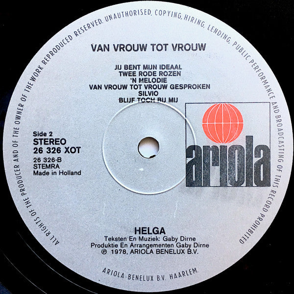 Helga (3) : Van Vrouw Tot Vrouw (LP, Album)