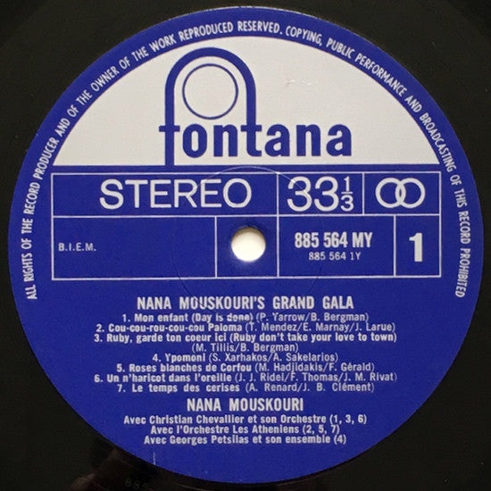 Nana Mouskouri : Nana Mouskouri's Grand Gala (LP, Comp, Gat)