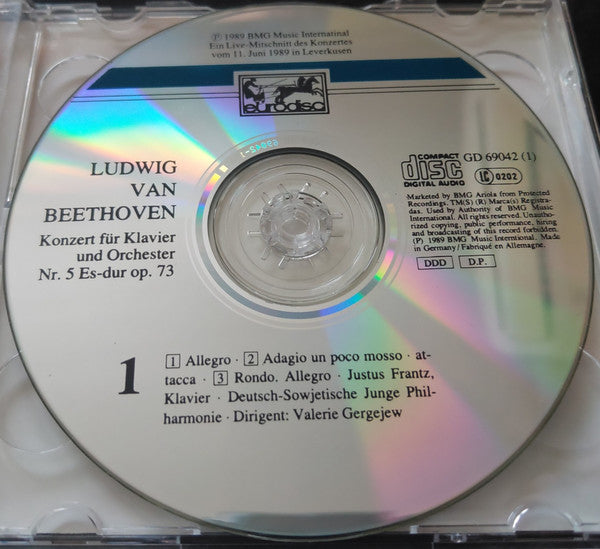 Valery Gergiev, Justus Frantz, Deutsch-Sowjetische Junge Philharmonie - Объединённый молодёжный оркестр СССР и ФРГ Pyotr Ilyich Tchaikovsky / Ludwig van Beethoven : Offizielles Konzert zu Ehren von Michail Gorbatschow in der Bundesrepublik Deutschland - Tschaikowsky Symphonie Nr. 5 / Beethoven Klavierkonzert Nr. 5 (2xCD, Album)