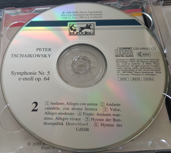 Valery Gergiev, Justus Frantz, Deutsch-Sowjetische Junge Philharmonie - Объединённый молодёжный оркестр СССР и ФРГ Pyotr Ilyich Tchaikovsky / Ludwig van Beethoven : Offizielles Konzert zu Ehren von Michail Gorbatschow in der Bundesrepublik Deutschland - Tschaikowsky Symphonie Nr. 5 / Beethoven Klavierkonzert Nr. 5 (2xCD, Album)