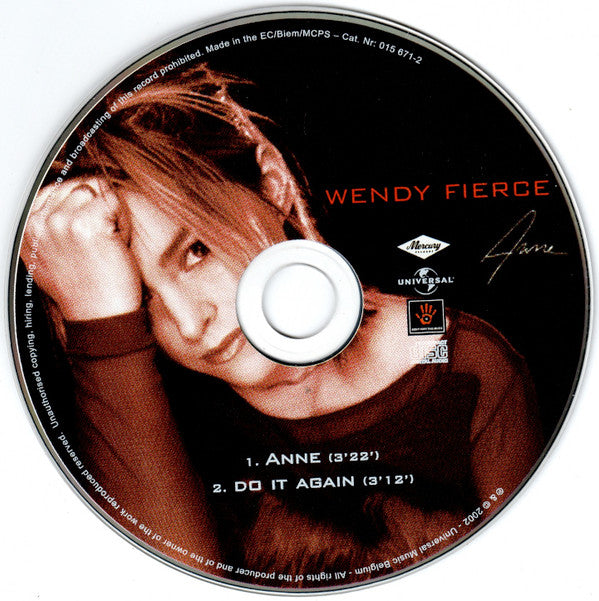Wendy Fierce : Anne (CD, Single)