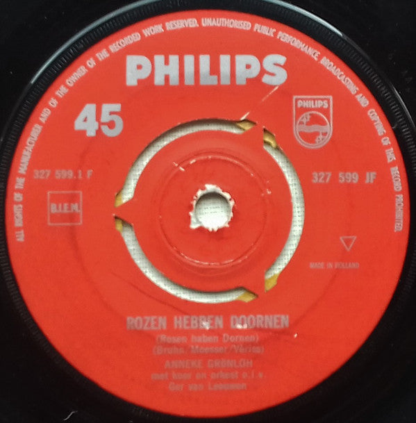 Anneke Grönloh : Rozen Hebben Doornen / Zwarte Zeeman (7", Single, Mono)