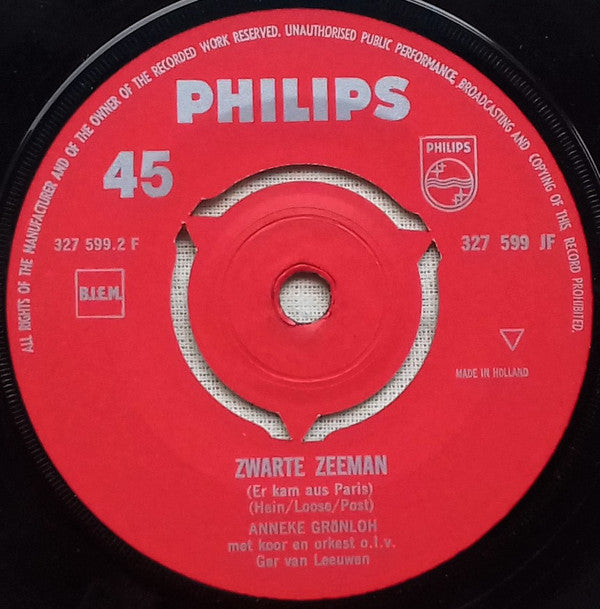 Anneke Grönloh : Rozen Hebben Doornen / Zwarte Zeeman (7", Single, Mono)