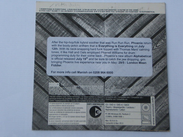Phoenix : Alphabetical (CD, Album, Copy Prot., Enh, Promo)