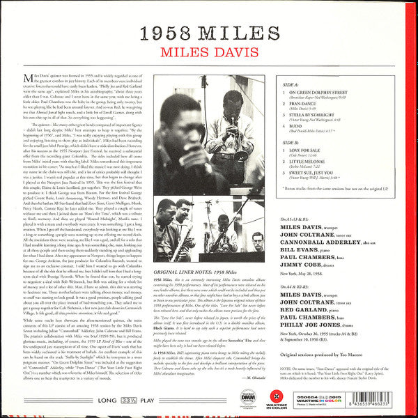 Miles Davis : 1958 Miles (LP, Comp, Mono, Ltd, RE, Red)