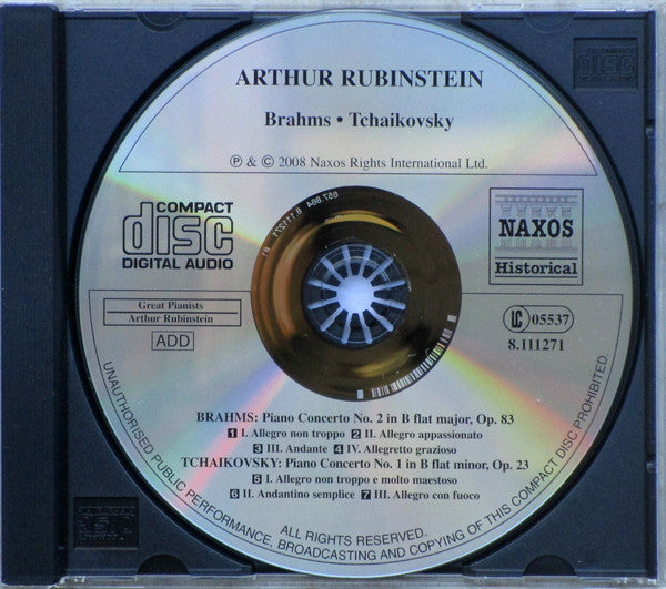 Johannes Brahms • Pyotr Ilyich Tchaikovsky - Arthur Rubinstein, London Symphony Orchestra, Albert Coates • Sir John Barbirolli : Brahms: Piano Concerto No. 2 • Tchaikovsky: Piano Concerto No. 1 (CD, Comp)