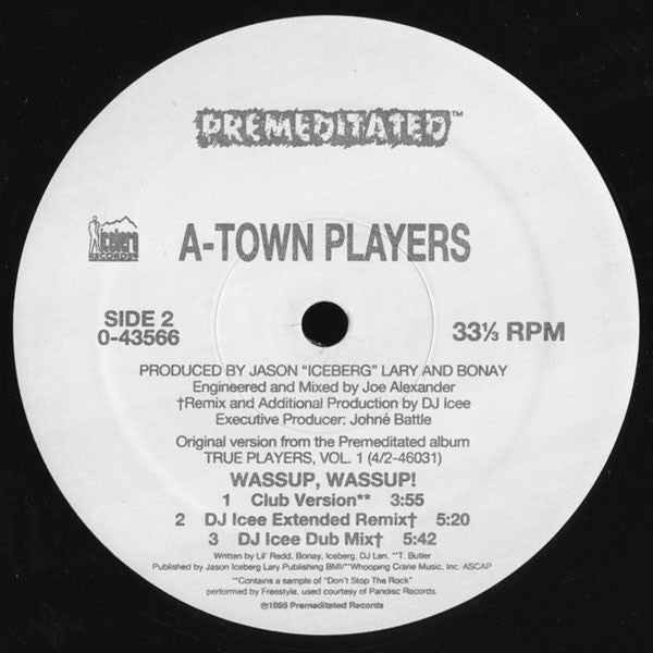A-Town Players : Wassup, Wassup! (12")