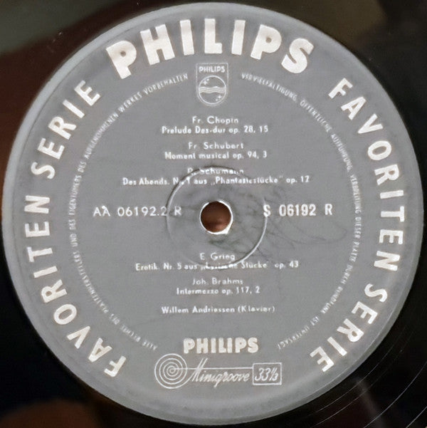 Willem Andriessen : Recital (10", Album)