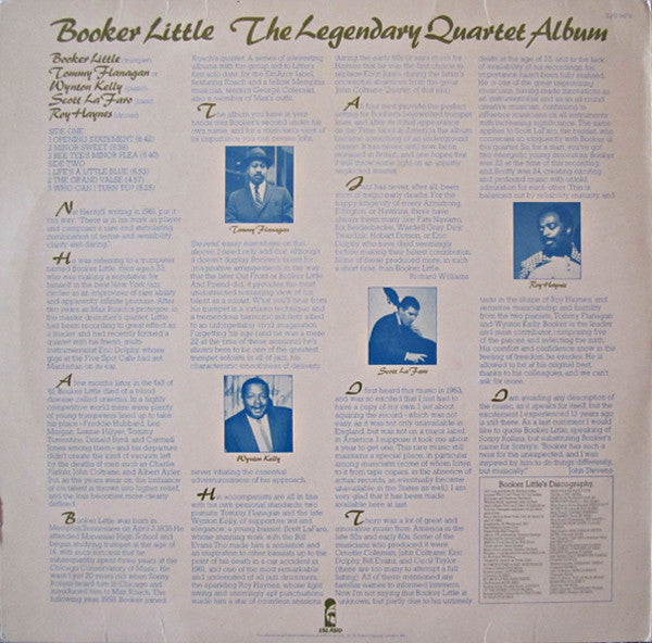 Booker Little : The Legendary Quartet Album (LP, RE)