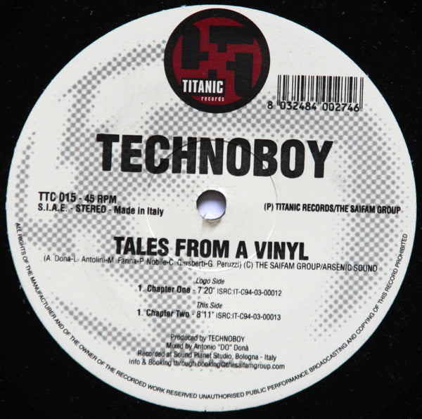 Technoboy : Tales From A Vinyl (12")