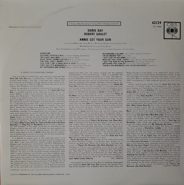 Doris Day, Robert Goulet : Annie Get Your Gun (LP, Album)