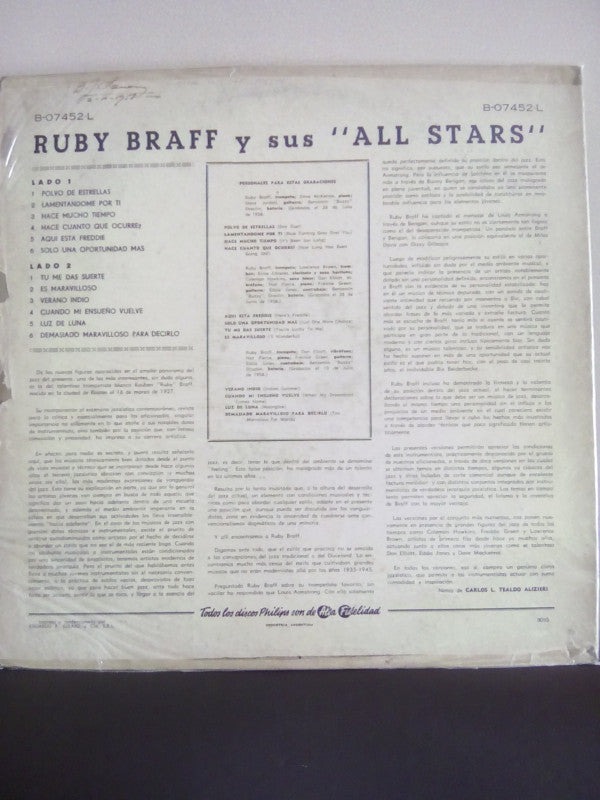 Ruby Braff's All-Stars : Jazz Con Ruby Braff (LP)