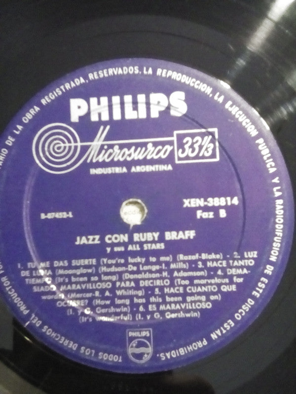 Ruby Braff's All-Stars : Jazz Con Ruby Braff (LP)