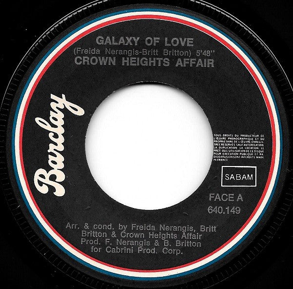Crown Heights Affair : Galaxy Of Love / Cherry (7", Single)