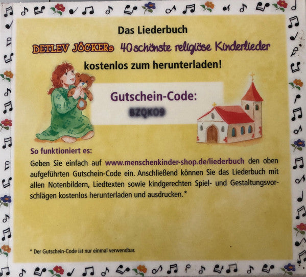 Detlev Jöcker : Detlev Jöckers 40 Schönste Religiöse Kinderlieder (2xCD)