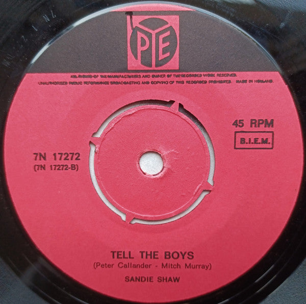 Sandie Shaw : Puppet On A String / Tell The Boys (7", Single, Eur)