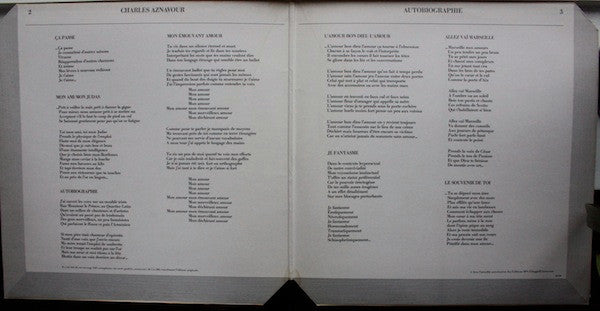 Charles Aznavour : Autobiographie (LP, Album, Gat)