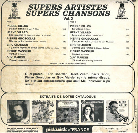 Various : Supers Artistes, Supers Chansons, Volume 2 (LP, Comp)