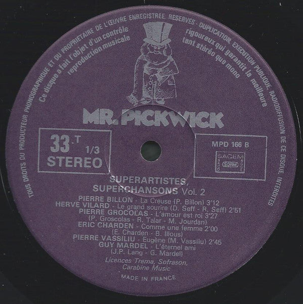 Various : Supers Artistes, Supers Chansons, Volume 2 (LP, Comp)