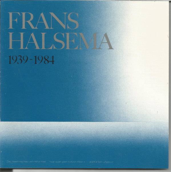 Frans Halsema : 1939-1984 (CD, Comp, RP)