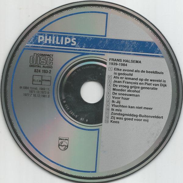 Frans Halsema : 1939-1984 (CD, Comp, RP)