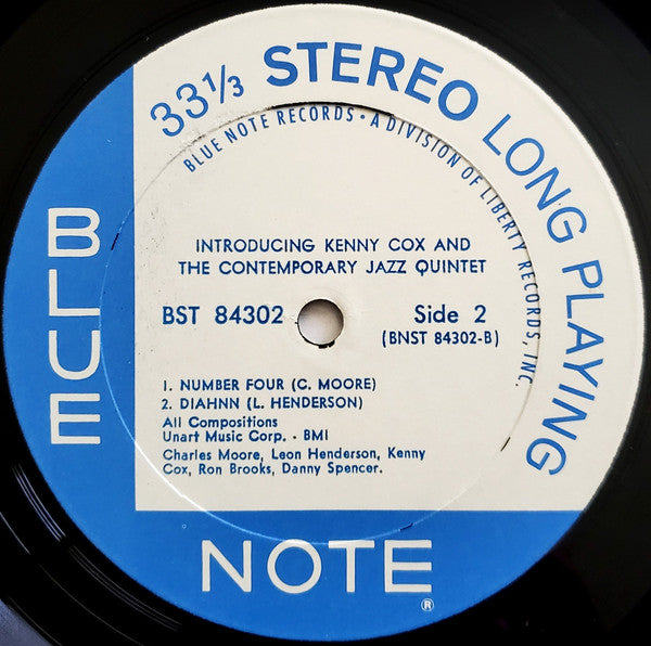 Kenny Cox And The Contemporary Jazz Quintet (2) : Introducing Kenny Cox And The Contemporary Jazz Quintet (LP, Album)