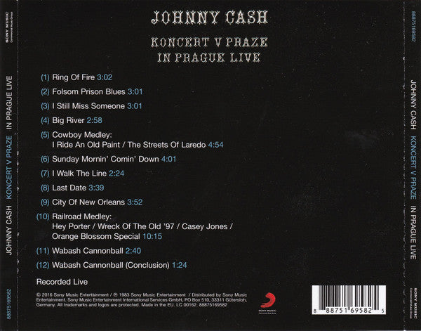 Johnny Cash : Koncert V Praze (In Prague Live) (CD, Album, RE)