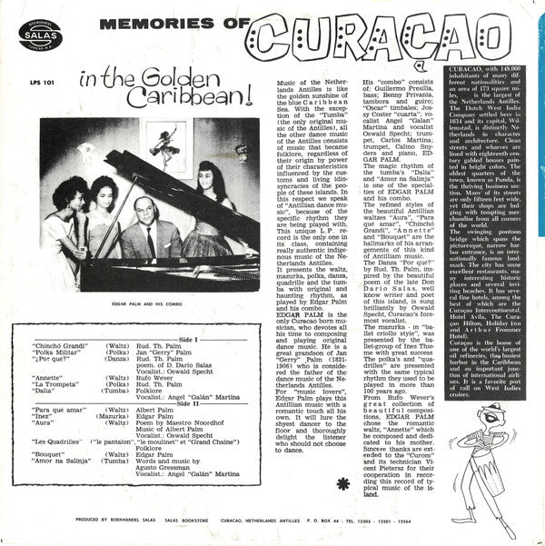 Edgar Palm And His Combo : Memories Of Curaçao In The Golden Caribbean (LP)