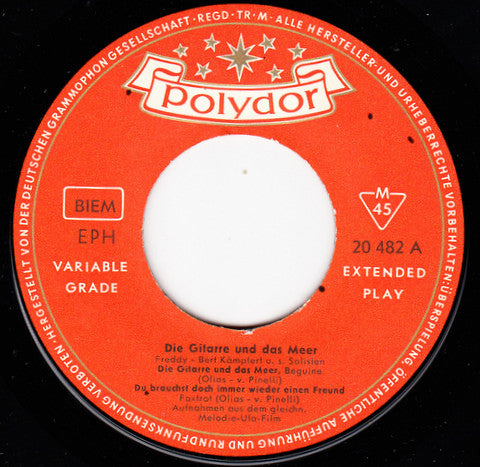 Freddy Quinn : Die Gitarre Und Das Meer (7", EP, Mono)