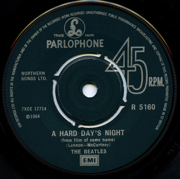 The Beatles : A Hard Day's Night c/w Things We Said Today (7", Single, RE)