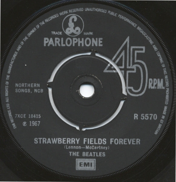 The Beatles : Strawberry Fields Forever c/w Penny Lane (7", Single, Mono, RE)