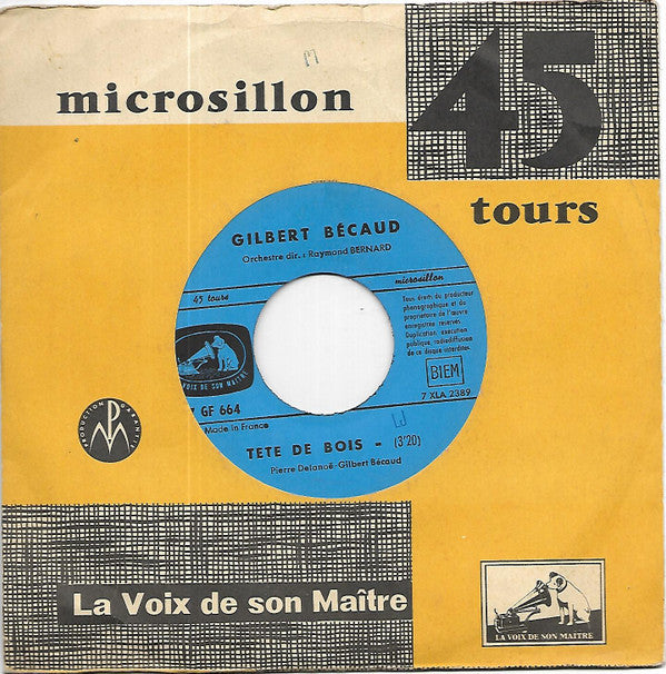 Gilbert Bécaud : Tete De Bois (7", Single, Jukebox)