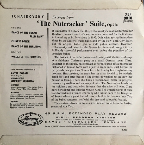 Pyotr Ilyich Tchaikovsky : The Nutcracker-Suite (Excerpts) (7", EP)
