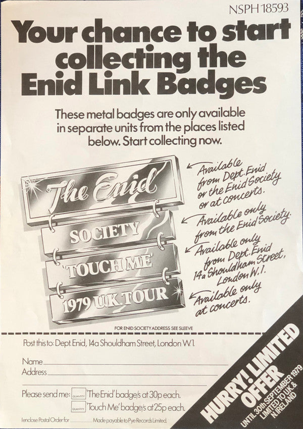 The Enid : Touch Me (LP, Album)