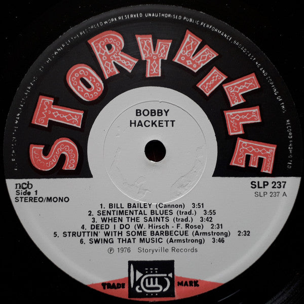 The Bobby Hackett Sextet : Bobby Hackett's Sextet (LP, Album, RE)