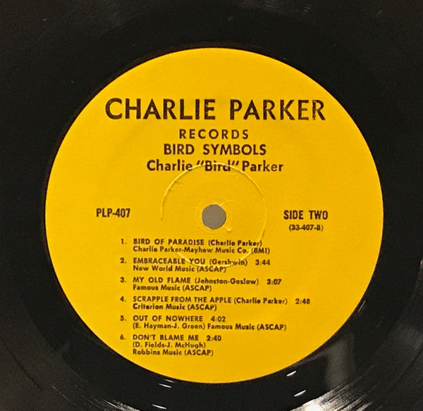 Charlie Parker : "Bird" Symbols (LP, RE)