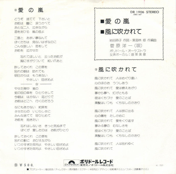 Yoichi Sugawara : 愛の嵐 (7", Single)