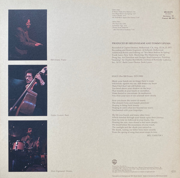 Bill Evans : You Must Believe In Spring (LP, Album)