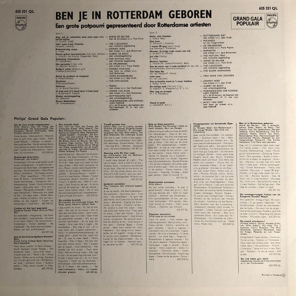 Various : Ben Je In Rotterdam Geboren (LP, Mono)